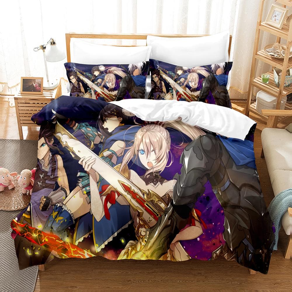 Game Tales Of Arise Bedding Set Modern 3D Print Comforter Duvet Cover Pillowcases Duvet Cover Queen Single Size Dropshipping EU single(135x200cm)