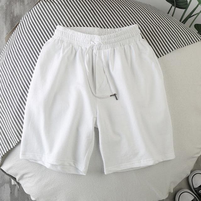 New Summer Men Mesh Gym Bodybuilding Casual Loose Shorts Joggers outdoors fitness beach Short Pants Male Brand Sweatpant M-5XL XXXL white