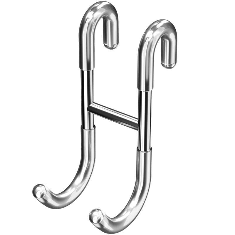 Stainless Steel Over Glass Door Shower Door Back Shower Towel Rack S-Shape Bathroom Bathrobe Hanger Holder Hooks silver