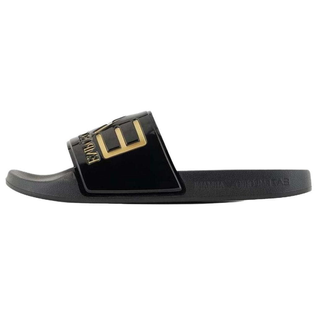 Emporio Armani EA7 Slip-On Round Toe Slide Sandals Men Footwear Black 7X000108AF15118PC001 42
