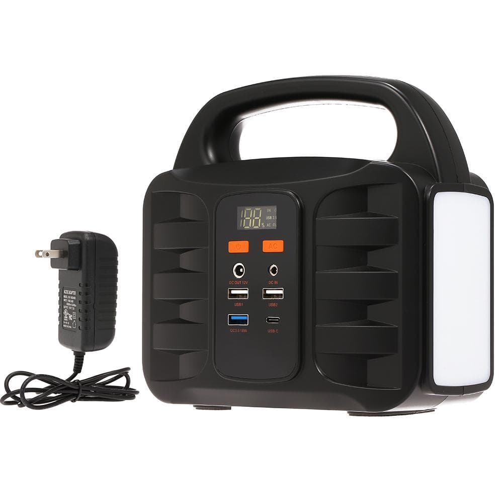Portable Generator Power Supply Station 155Wh Emergency Backup Lithium Battery, Quiet Gas-free US Plug black
