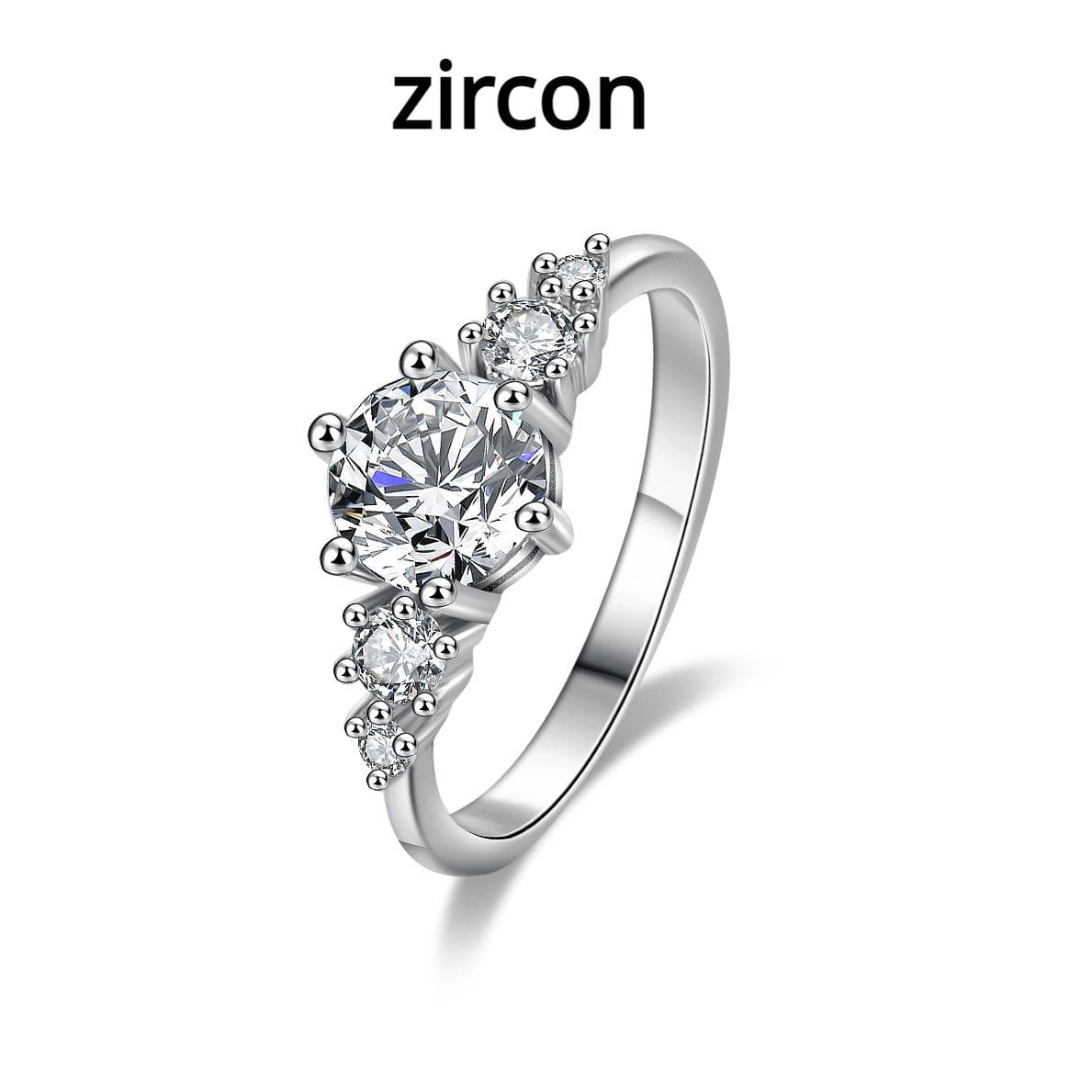 New D Color Moissanite Ring Women's Silver Ring Classic Six Claw Ring Fashion Classic Moissanite Wedding Ring Proposal Diamond Ring 20
