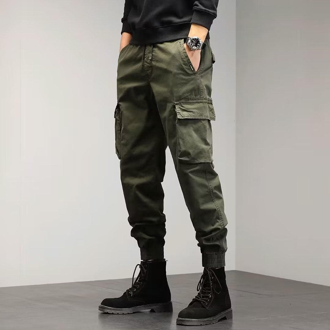 Men's Trousers New Loose Youth Trend Casual Pants Summer Solid Color Trousers Workout Pants 5XL