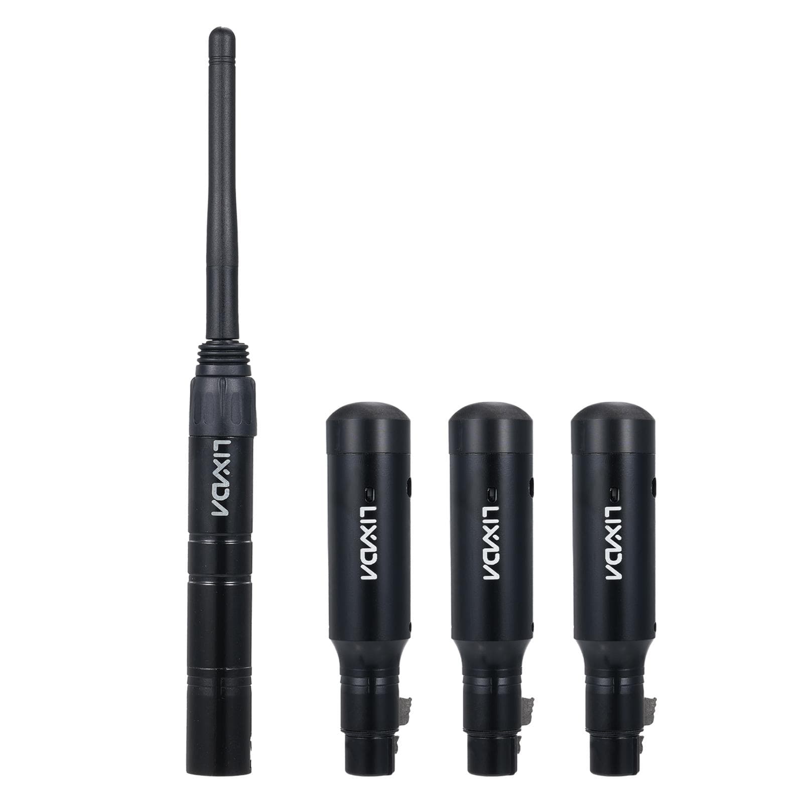 Lixada DMX512 2.4G Wireless Transmitter Receiver Set 126 Channels for Party DJ Show Club Disco KTV 1 Transmitter 3 Receivers UK Plug black