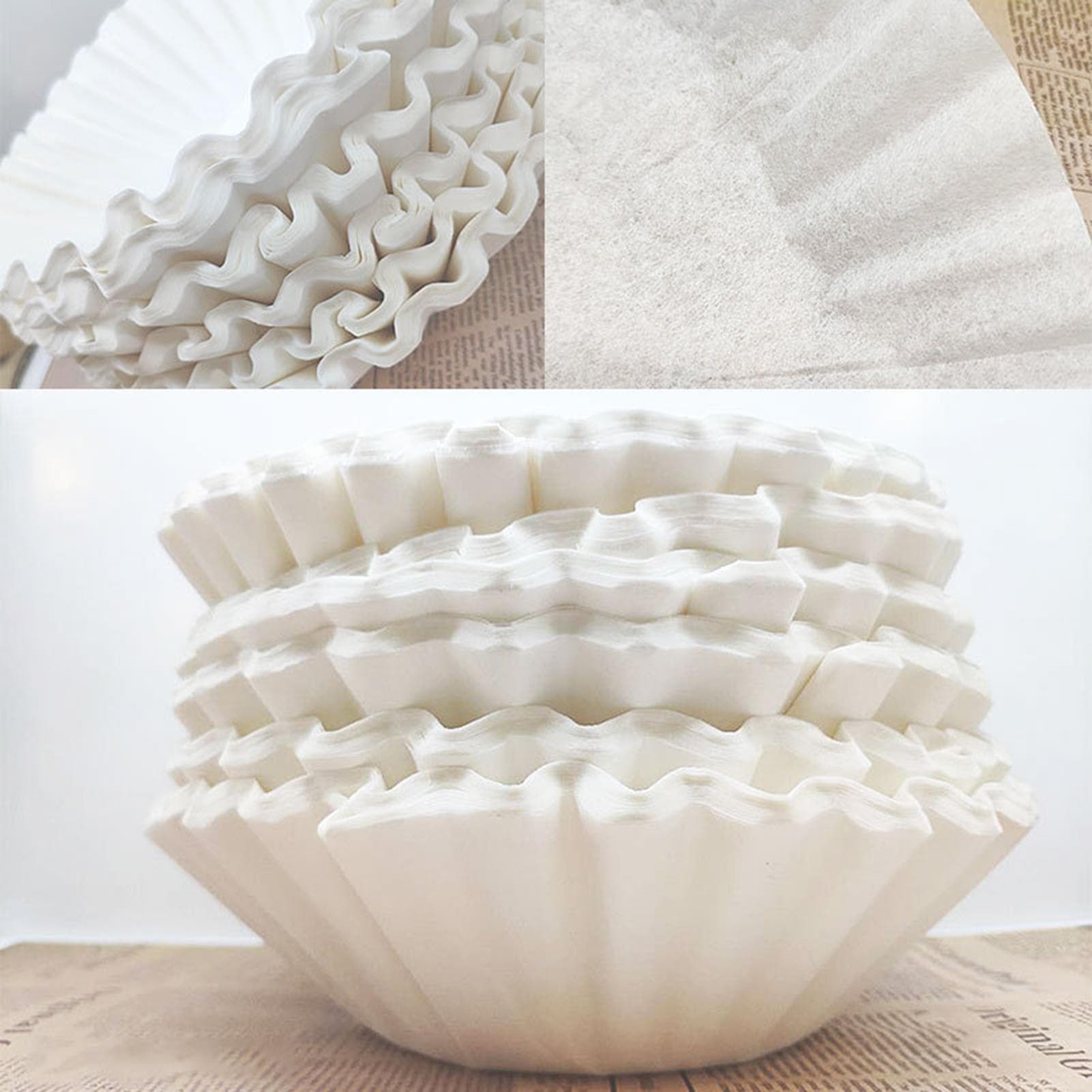 Disposable Coffee Filter Set Basket Coffee Filter Paper Replacement Accessory for Coffee Maker 100 100 Sheet