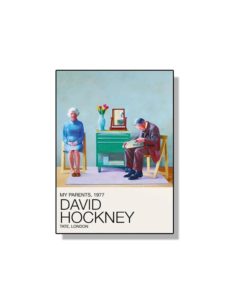 David Hockney Artwork Exhibition Poster Canvas Painting Abstract Pool Deckchairs Wall Art For Living Room Home Decoration 40x50cm No Frame