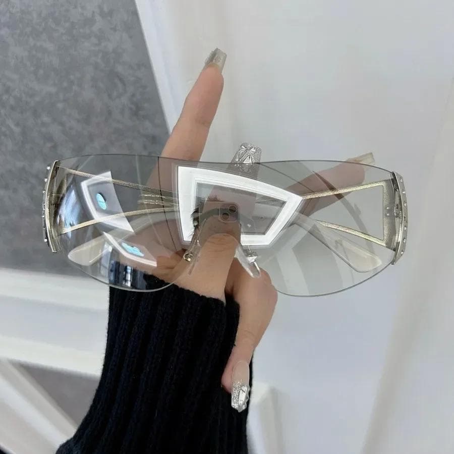 Square Rimless Sunglasses Women Men Designer Brand Classic Travel Outdoor Sun Glasses Unisex Fashion Oculos De Sol Other