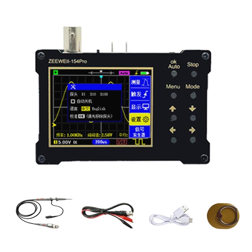 ZEEWEII DSO154Pro 320*240 Resolution 2.4-inch TFT Color Screen Digital Oscilloscope 40MSa/s 18M Bandwidth multicolour