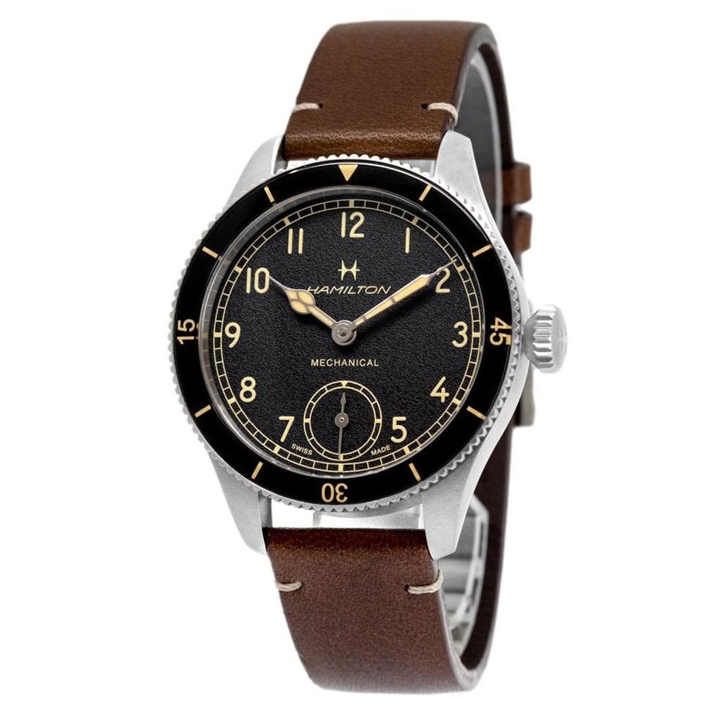 Hamilton Khaki Aviation Pilot Pioneer Black Dial Mechanical H76719530 100M Men's Watch black
