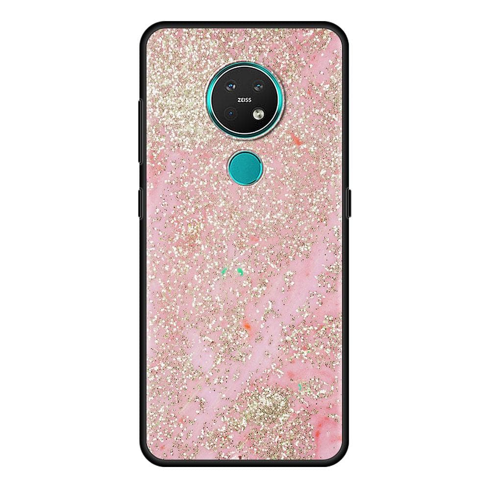 Gold Pink Glitter Print Cell Phone Case for Nokia 5.4 7.2 3.4 5.3 2.3 3.2 8.3 5G 2.4 2.2 4.2 1.3 1.4 C20 G20 X20 Cover Coque Nokia X10
