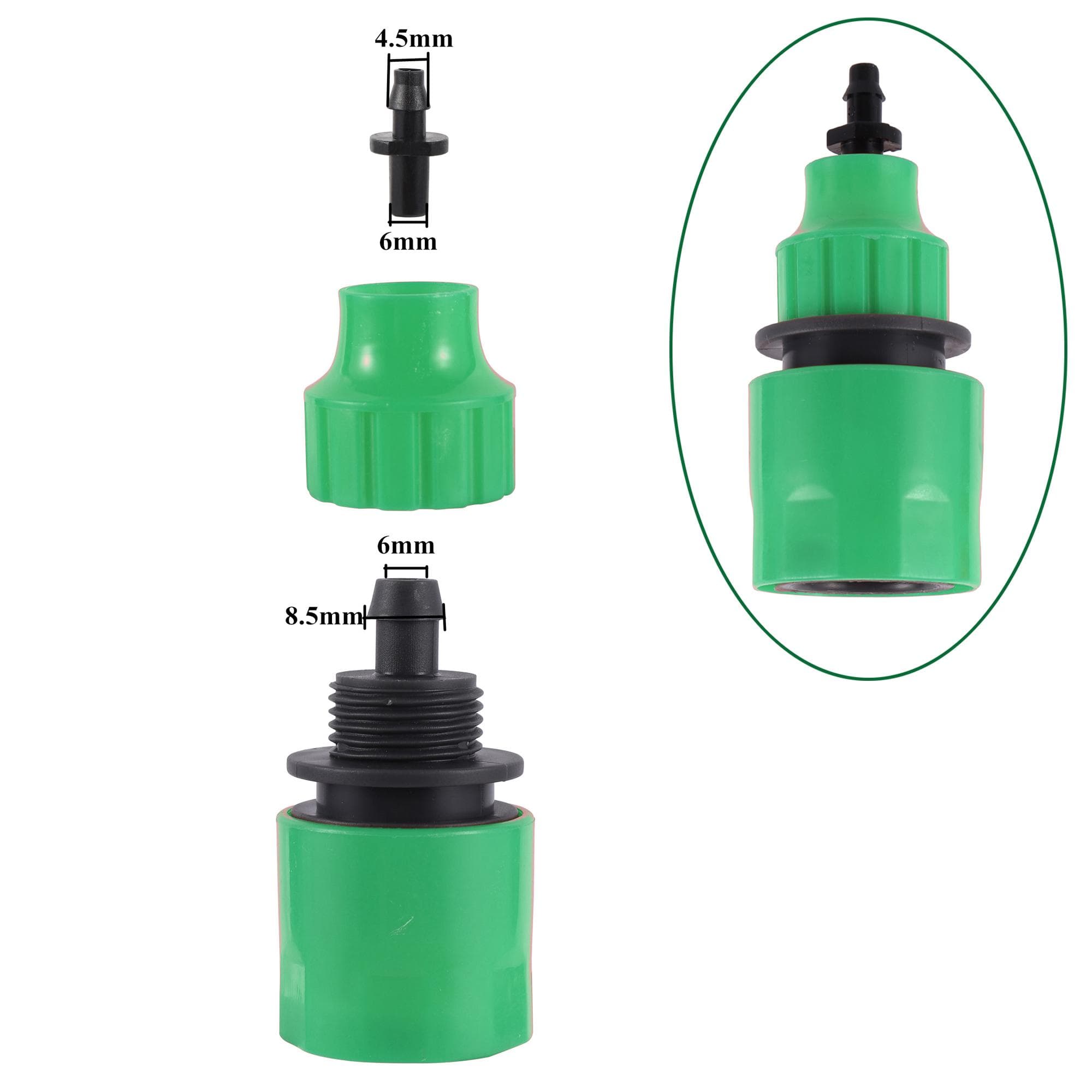 4/7mm 8/11mm Hose Quick Connector Garden Irrigation Lawn Watering Water Supply Fast Connect Joint Car Washing Cleaning Coupler