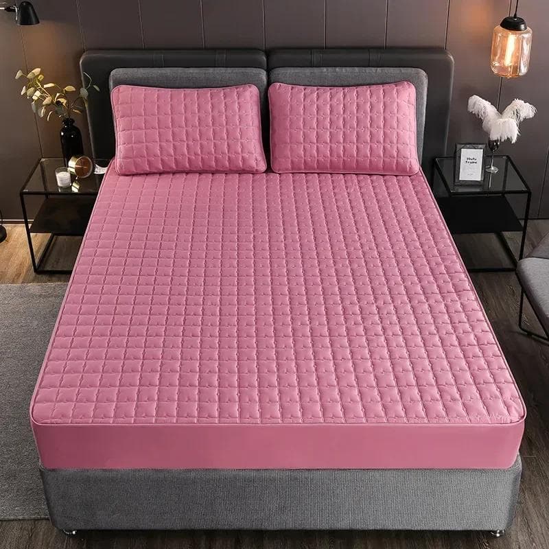 Washable Mattress Cover with Elastic Band Quilted Cotton Fitted Bed Sheet Thicken Bed Cover Mattress Protector for Queen King 90x200cm