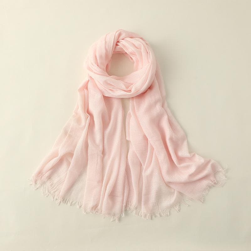 Summer Silk Scarf for Women, Fashionable Sun Protection and Shading, Beach Long Scarf, Solid Color Cotton and Linen Silk Scarf, Scarf 100*195CM