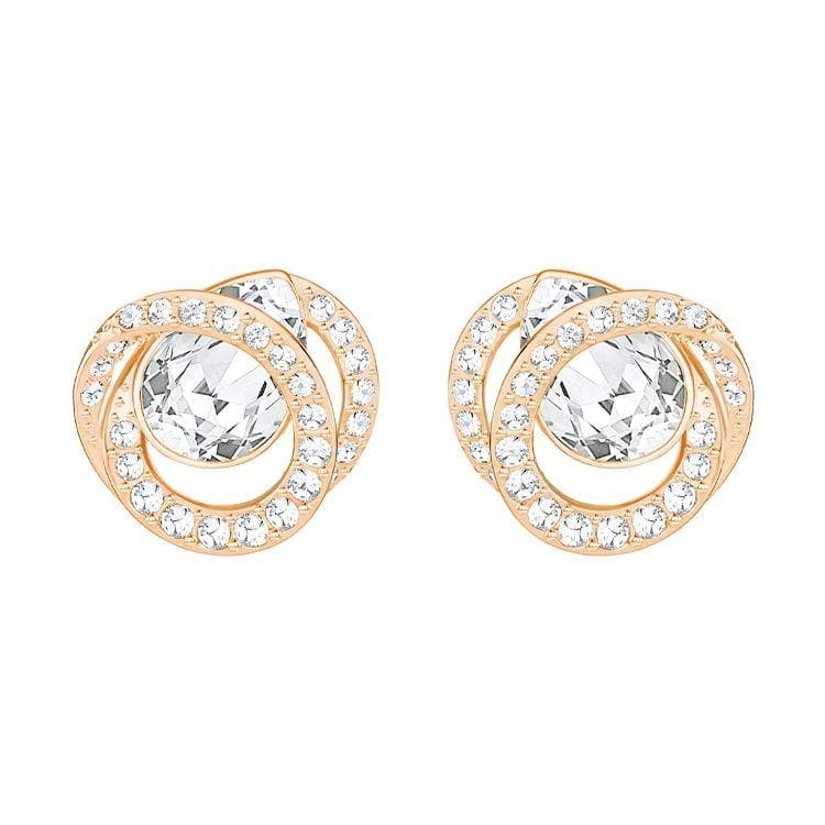 Swarovski Generation Spiral Earrings Women earrings White Rose-Gold 5511012 White/Rose Gold-Plated