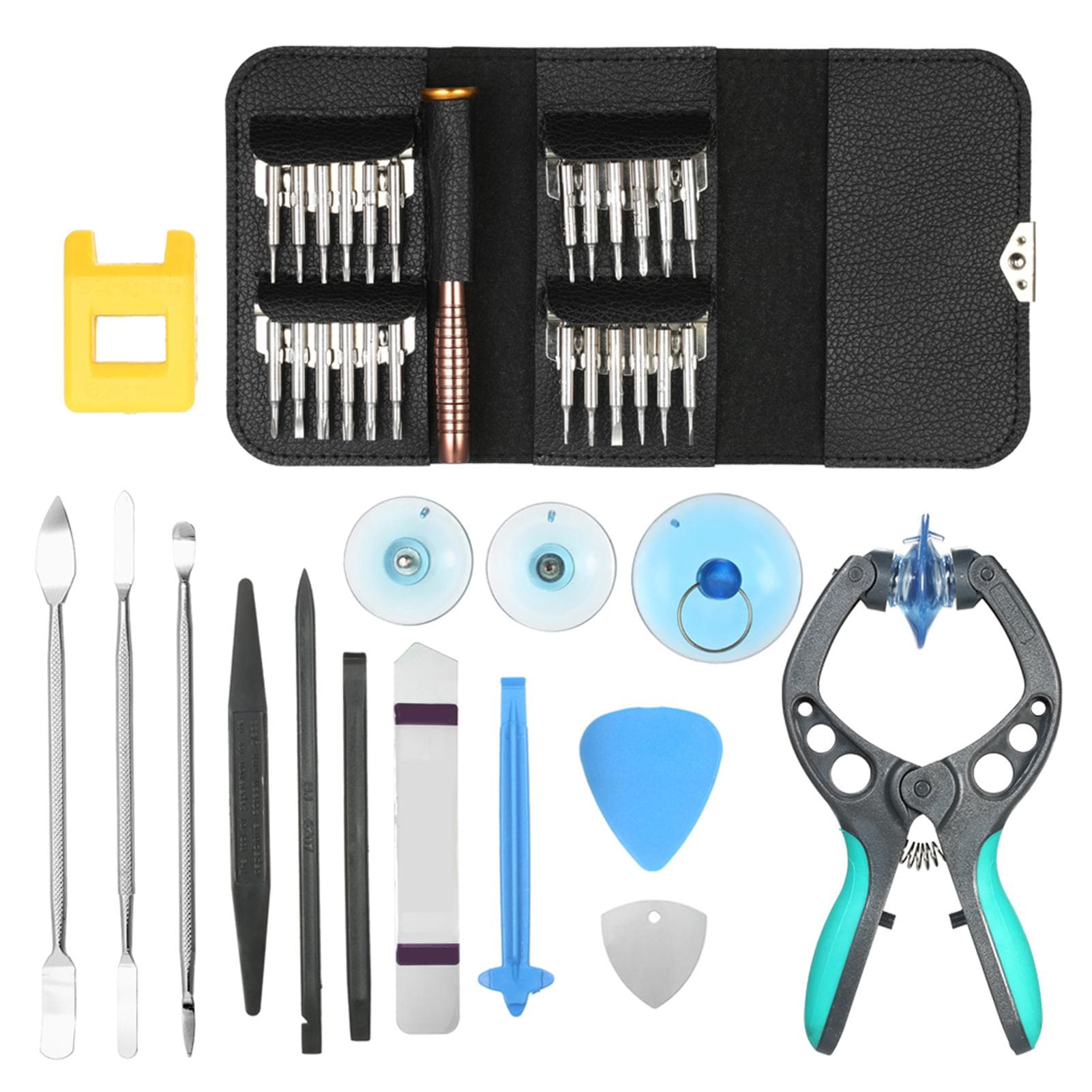 DIY 39 in 1 Mobile Phone Screen Opening Pliers Repair Tools Kit Screwdriver Pry Disassemble black