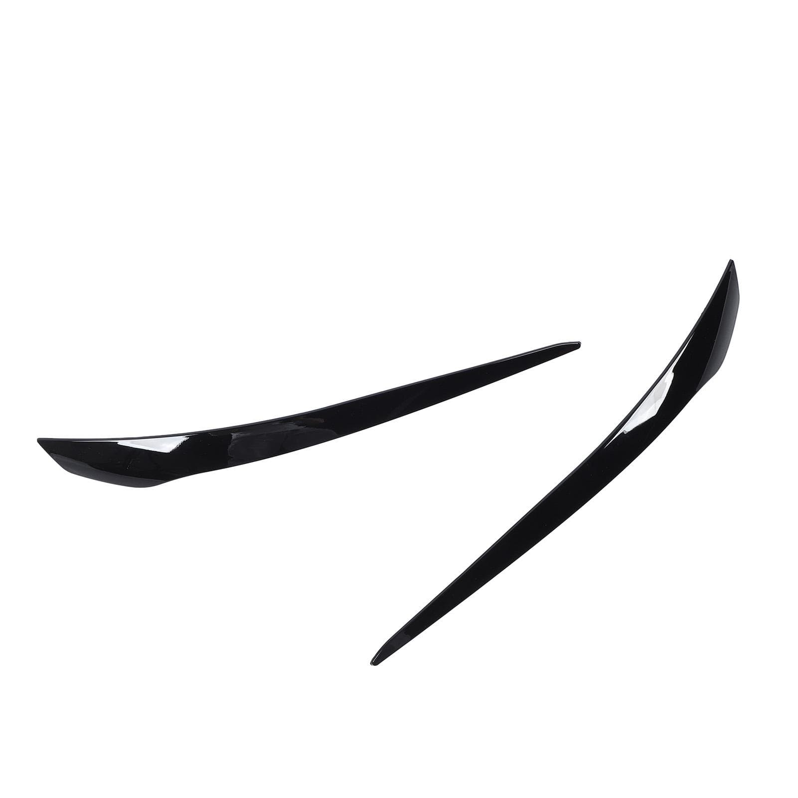 2 Pcs Headlight Eyebrow Headlamp Eyelid Cover Trim Frame Decal Cover for 3 Series E92 E93 LCI 2010 black