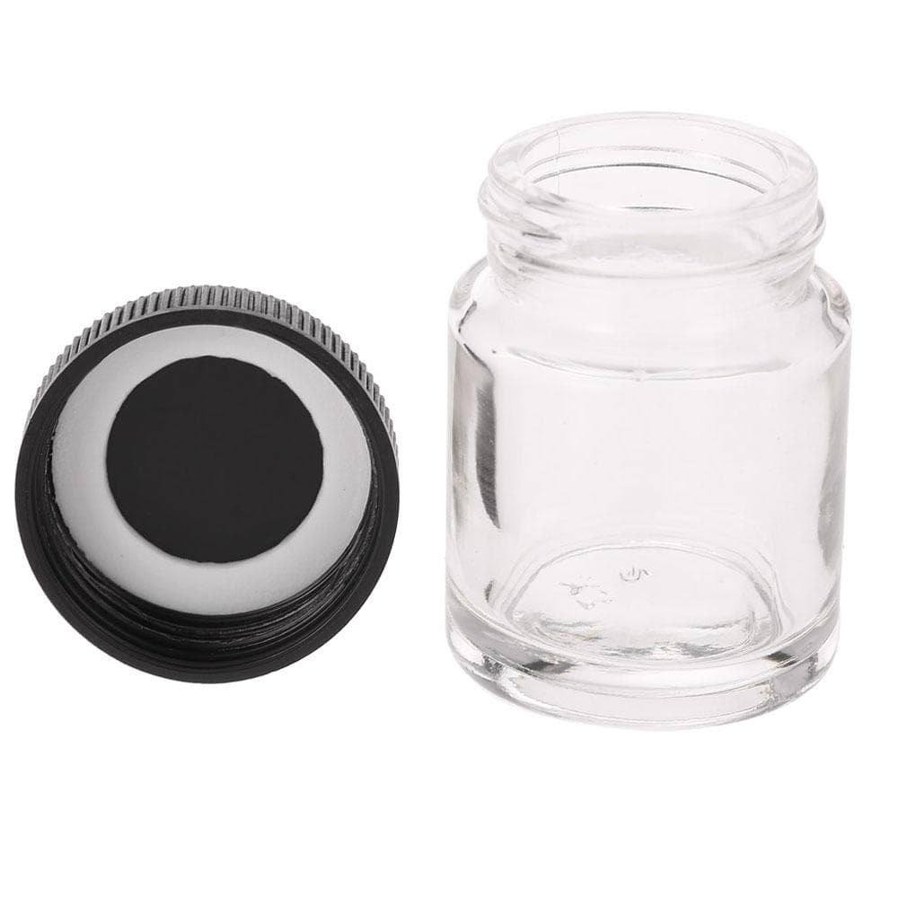 10PCS Airbrush Glass & PP Bottles 34oz 22cc Air Brush Bottle Jars with Plastic Lid Using on