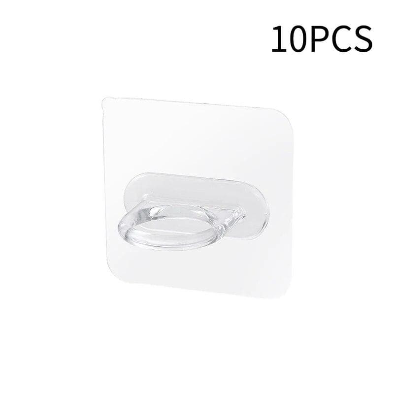 10Pcs Multifunctional Wall-Mounted Round Hooks Free Punching Seamless Paste Storage Rack Kitchen Bathroom Ring Hanger 10pcs