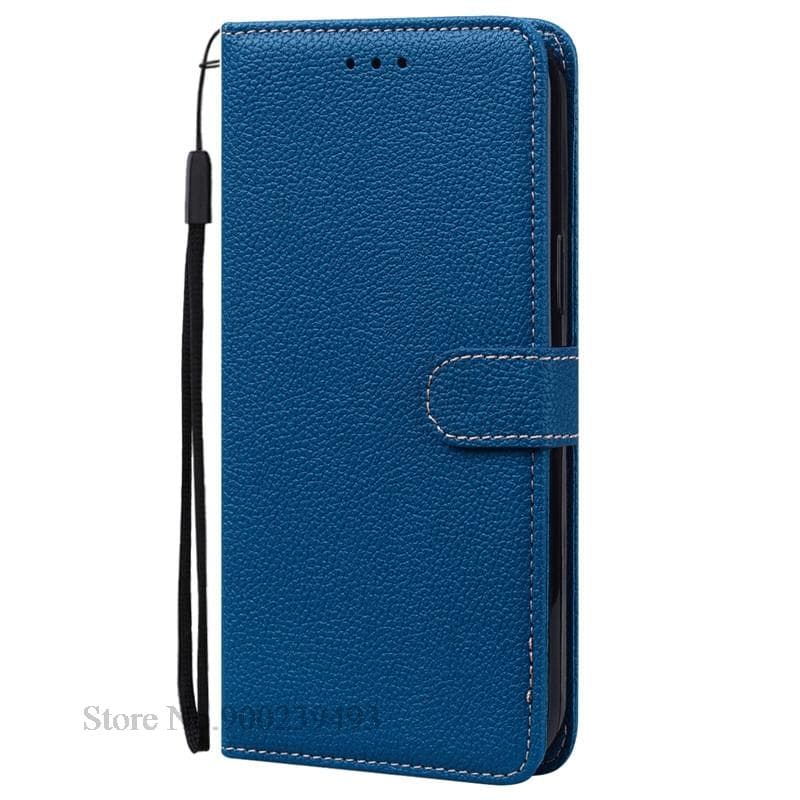 6/6T Case For Oneplus 6 Case Leather Flip Wallet Cover For Oneplus 6T Case Stand Book Cover For Oneplus 6 Case 6T Coque Fundas For Oneplus 6T navy blue