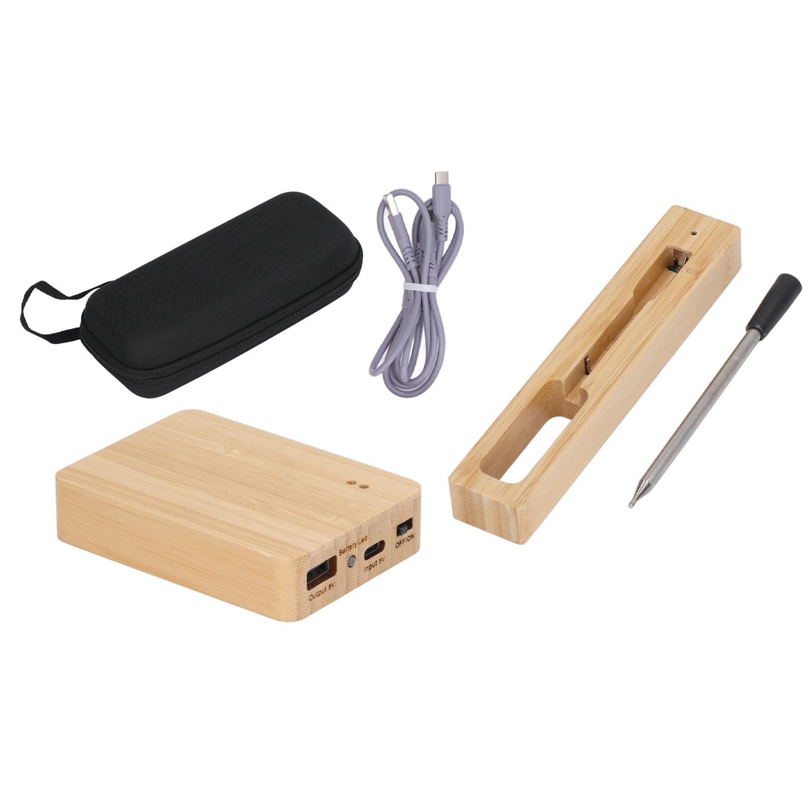 Wireless Meat Thermometer USB Rechargeable 20 Minutes Charging IP67 Waterproof Grill Thermometer