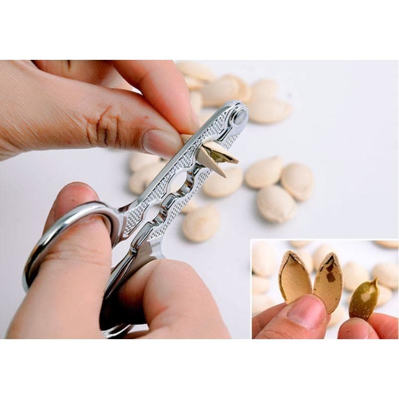 Melon Seed Opener Clamp Walnut Pine Plier Scissor sunflower Nut Cracker Kitchen Household tool Sheller Nutcracker