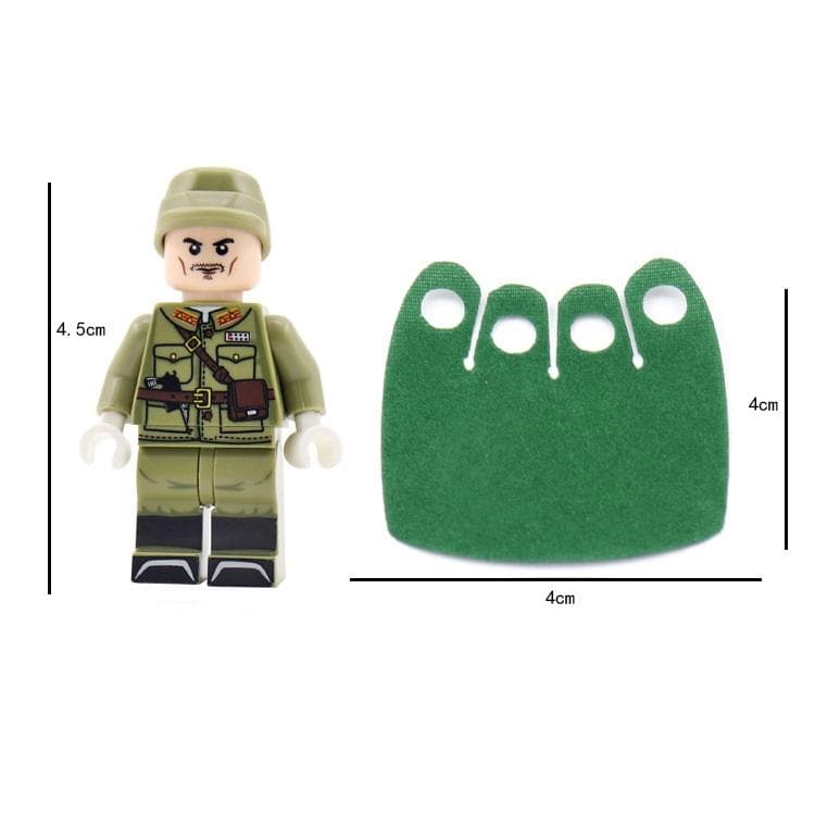 WW2 Officer commander Military Weapons Mini Figures Blocks Assembly Model Building Kits Toys Compatible Major Brand
