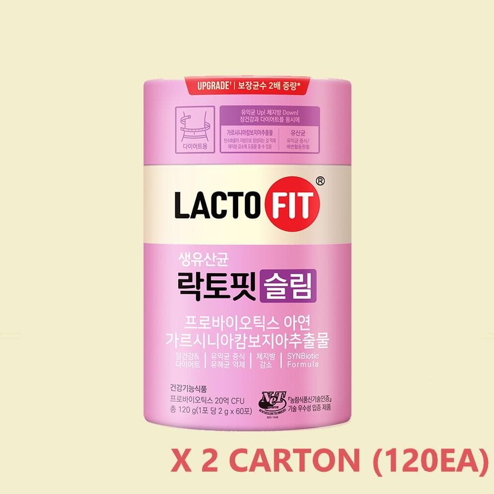 LACTOFIT SLIM PROBIOTICS SUPPLEMENT Value Pack 60ea / CARTON 2 carton(120ea)