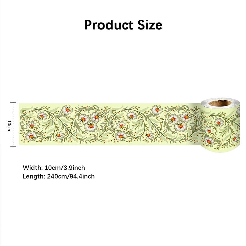 Self Adhesive Wall Skirting Border Line Wallpaper Sticker Home Decor Self-adhesive Waist Line L