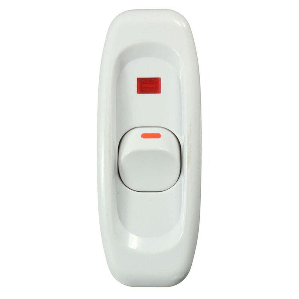 Table Lamp 1Pcs Bedside Lamp Switch AC 250V 10A Inline ON/OFF Table Desk Lamp Cord Cable Switch white
