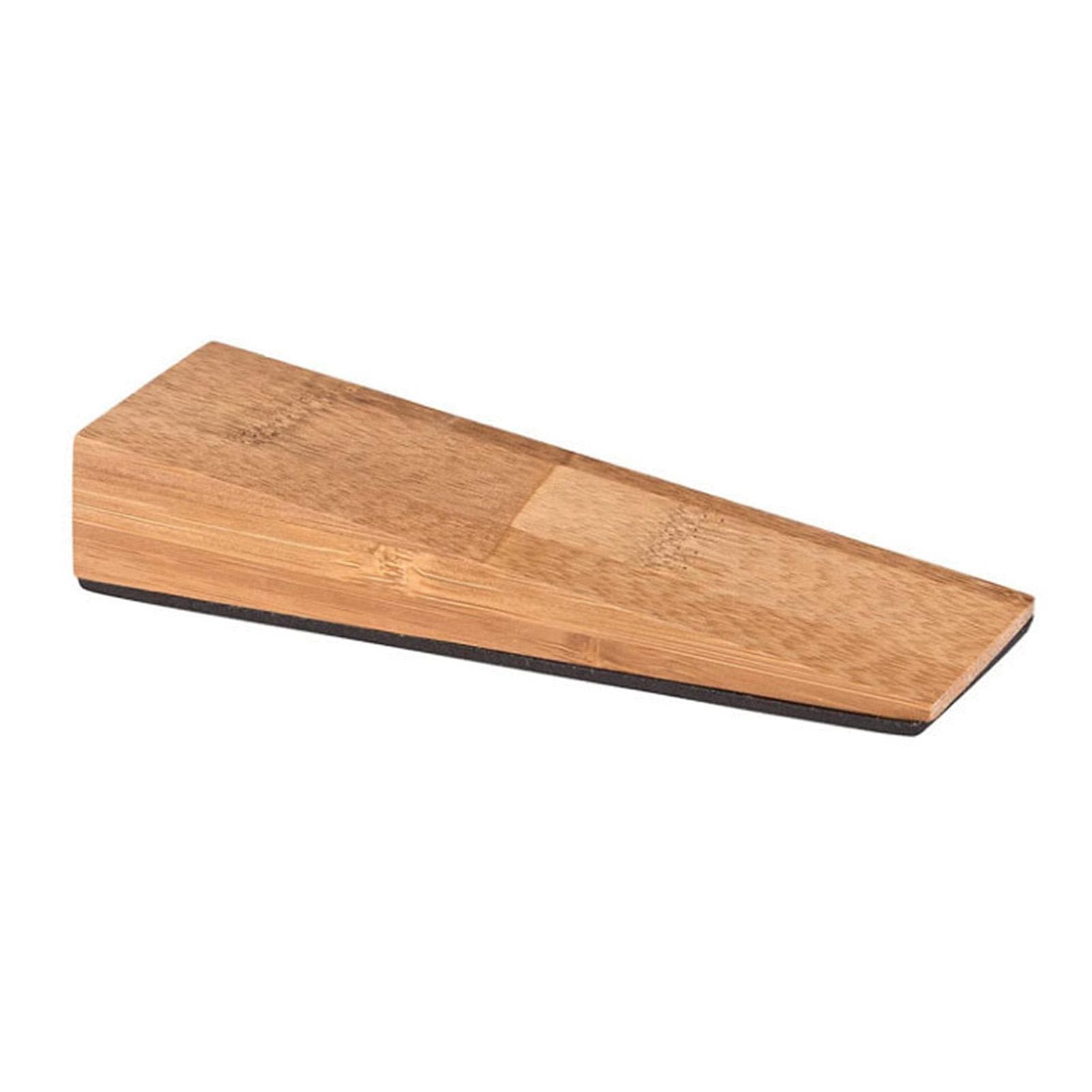 Door Stopper Non Slip Triangle Beech Noise Elimination Wood Door Stopper Wedge for Home Dark Color