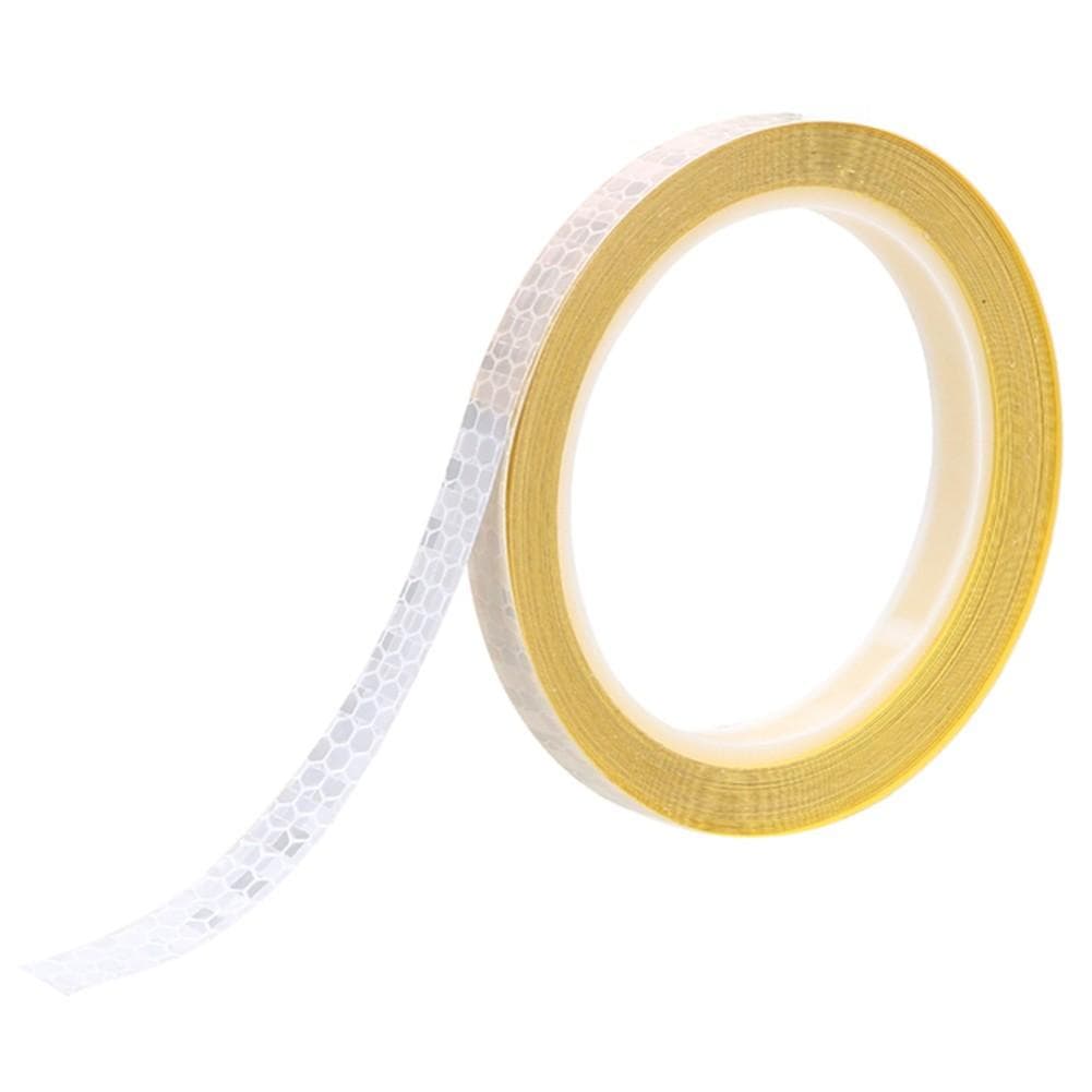 8m Reflective Tape PVC Bicycle Wheels Reflect Fluorescent Sticker Bike Reflective Sticker Strip Tape For Cycling Warning Safety white