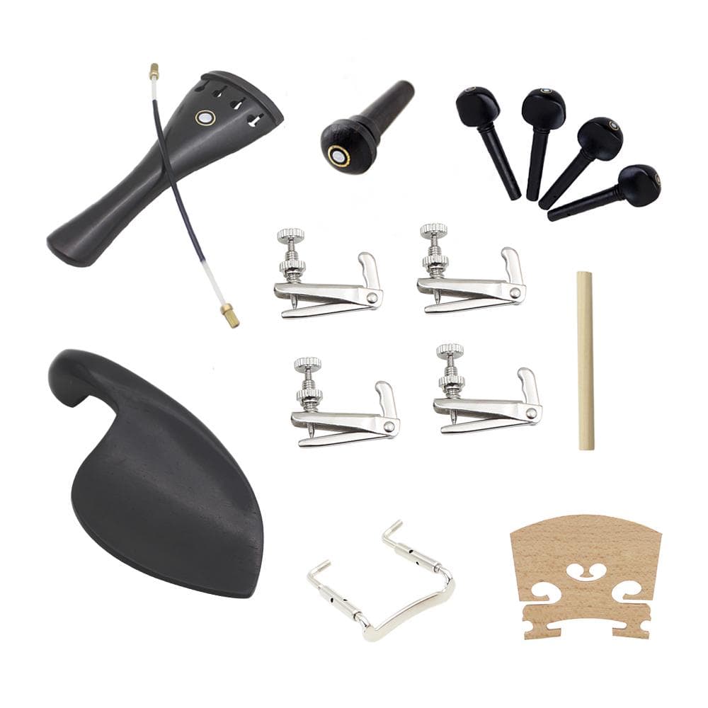 4/4 Violin Accessories 15 Sets Pull String Board + Chin Rest + Qin Code
