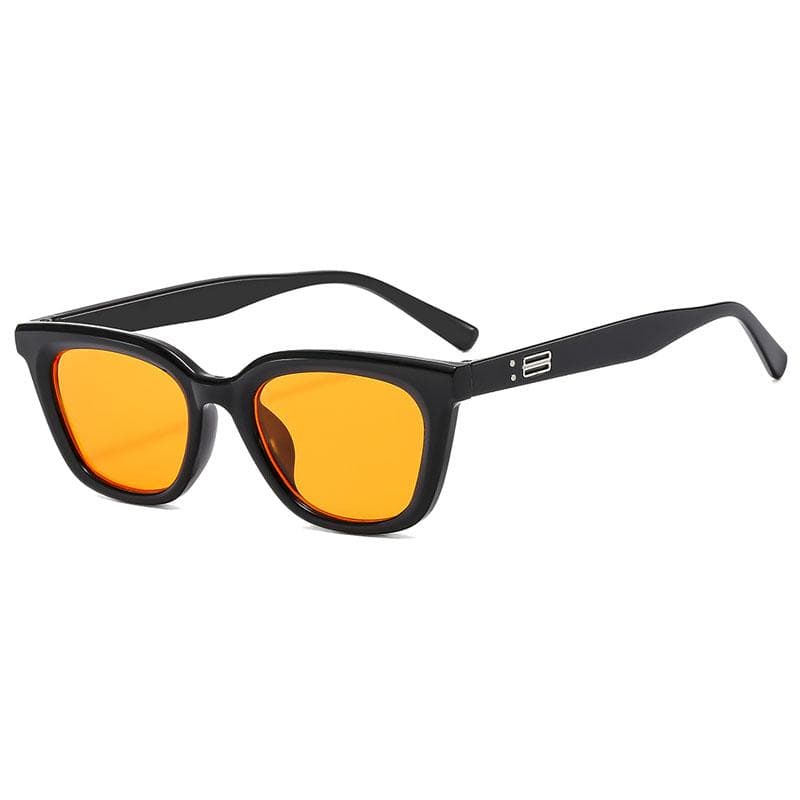 Square Small Frame Sunglasses Comfortable Gummy Glass Frame UV Protection for Travel Outdoor Activities