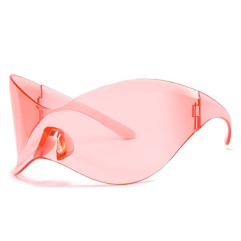 Oversized Punk Goggle Sunglasses Women Men Luxury Brand Designer Y2K Silver Sport UV400 Shades