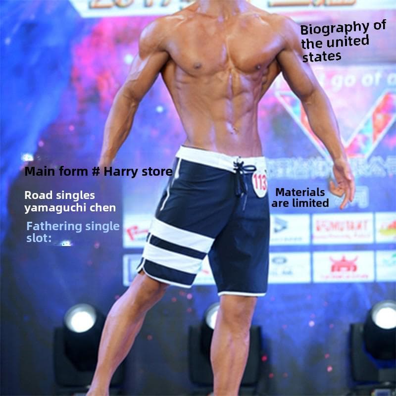 Olympia 2024 Men's Bodybuilding Quick-Dry Shorts for Fitness & Beach Surfing 34