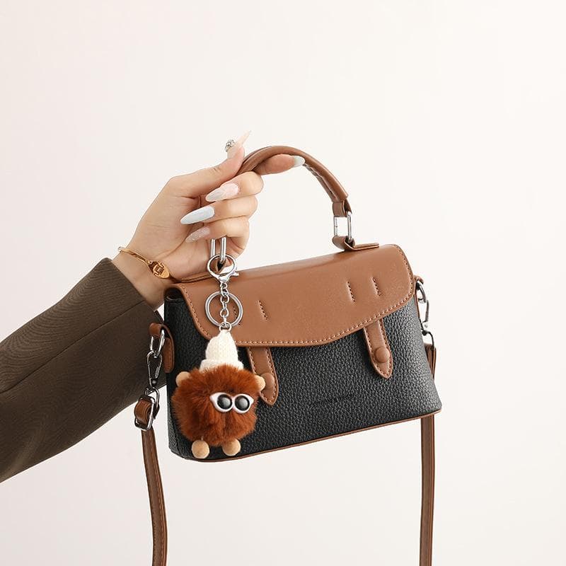 Bag Women's Japanese Summer All-in-one Student Bag with Pendant Small Fresh All-in-one Shoulder Handbag black