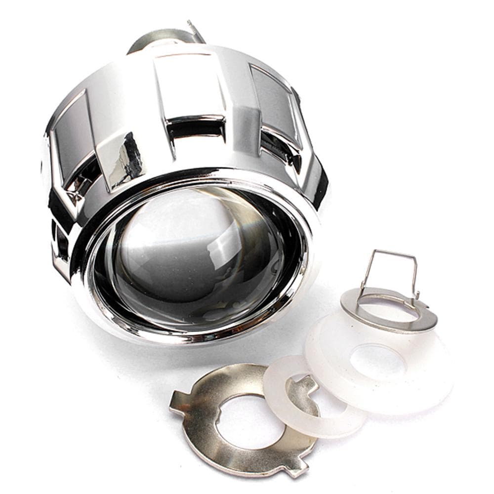 2.5  HID Bi-xenon Projector Lens Shroud Frontlight H1 H4 H7 High/Low Beam silver