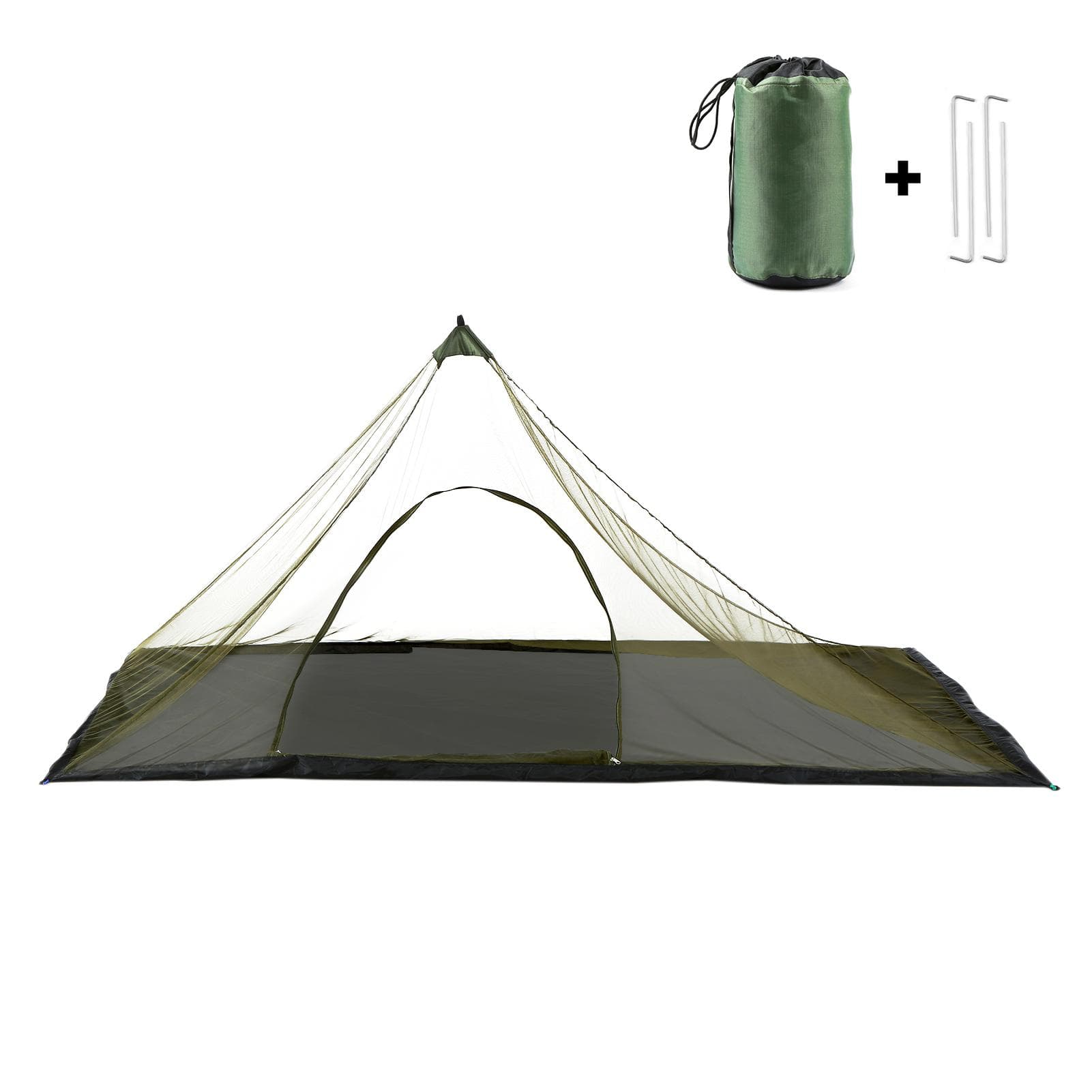 Camping Tent with Carry Bag Water Resistant Outdoors Mesh Tent For Backpacking Hiking Camping green