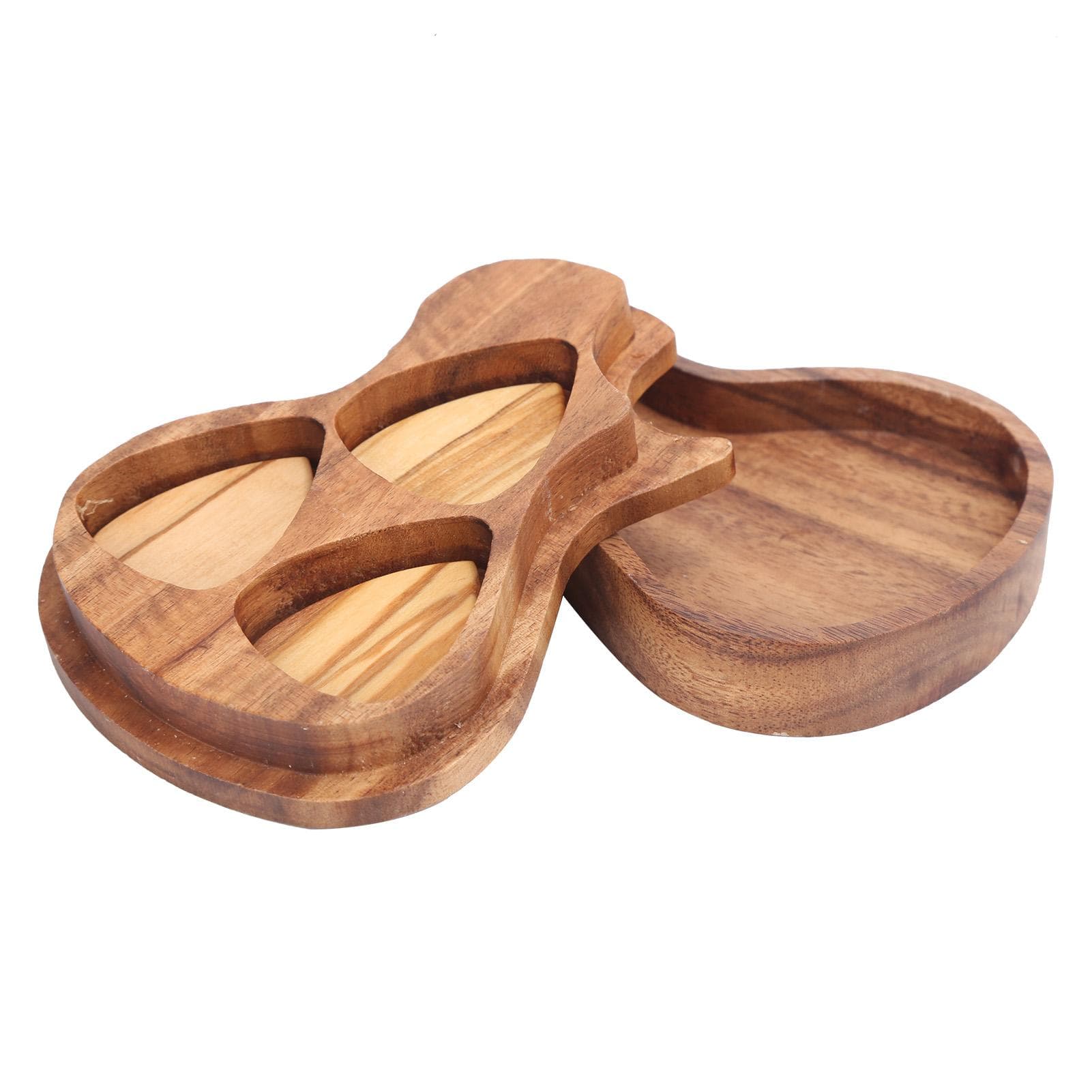 Wooden Guitar Picks Box Set for Acoustic Guitars Electric Guitars Bass Ukulele AccessoryLarge