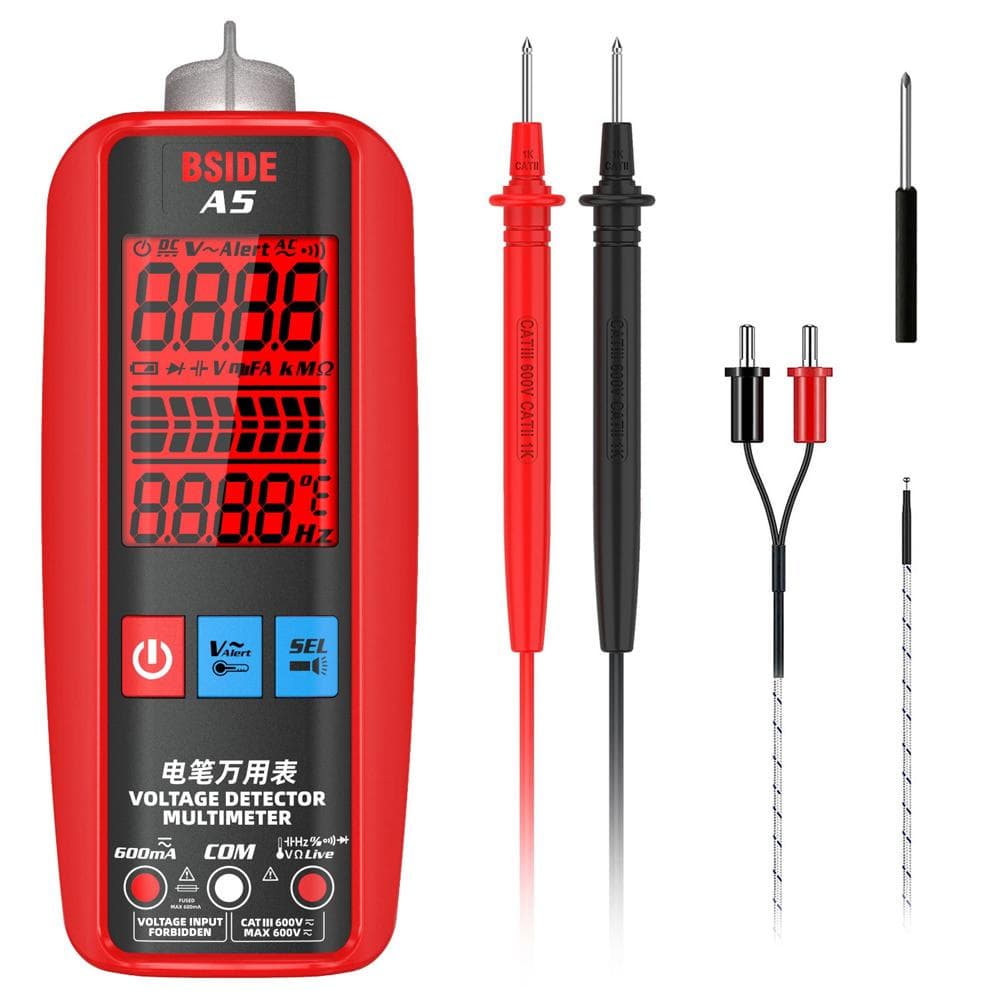 BSIDE Digital Smart Multimeter Measurement Test Meter Temp Detector Multitester 3-Results Display Without fabric bag