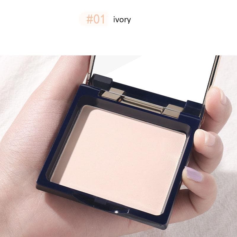 Makeup Setting Powder Matte Light and Natural Not Easy To Take Off Makeup Durable Oil Control Concealer Waterproof and Sweat Proof Pressed Powder 01# ivory