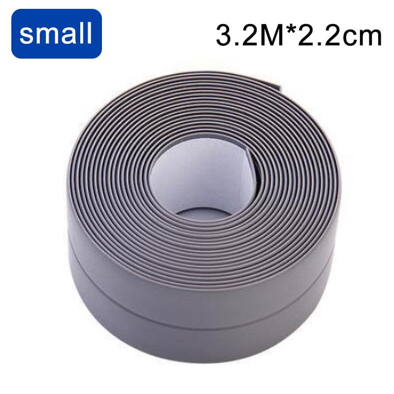1pc, Bathroom Shower Sink Bath Sealing Strip Tape, PVC Self Adhesive Waterproof Wall Sticker For Bathroom, Sink, Bathtub, Toilet Gray 3.2M * 2.2cm