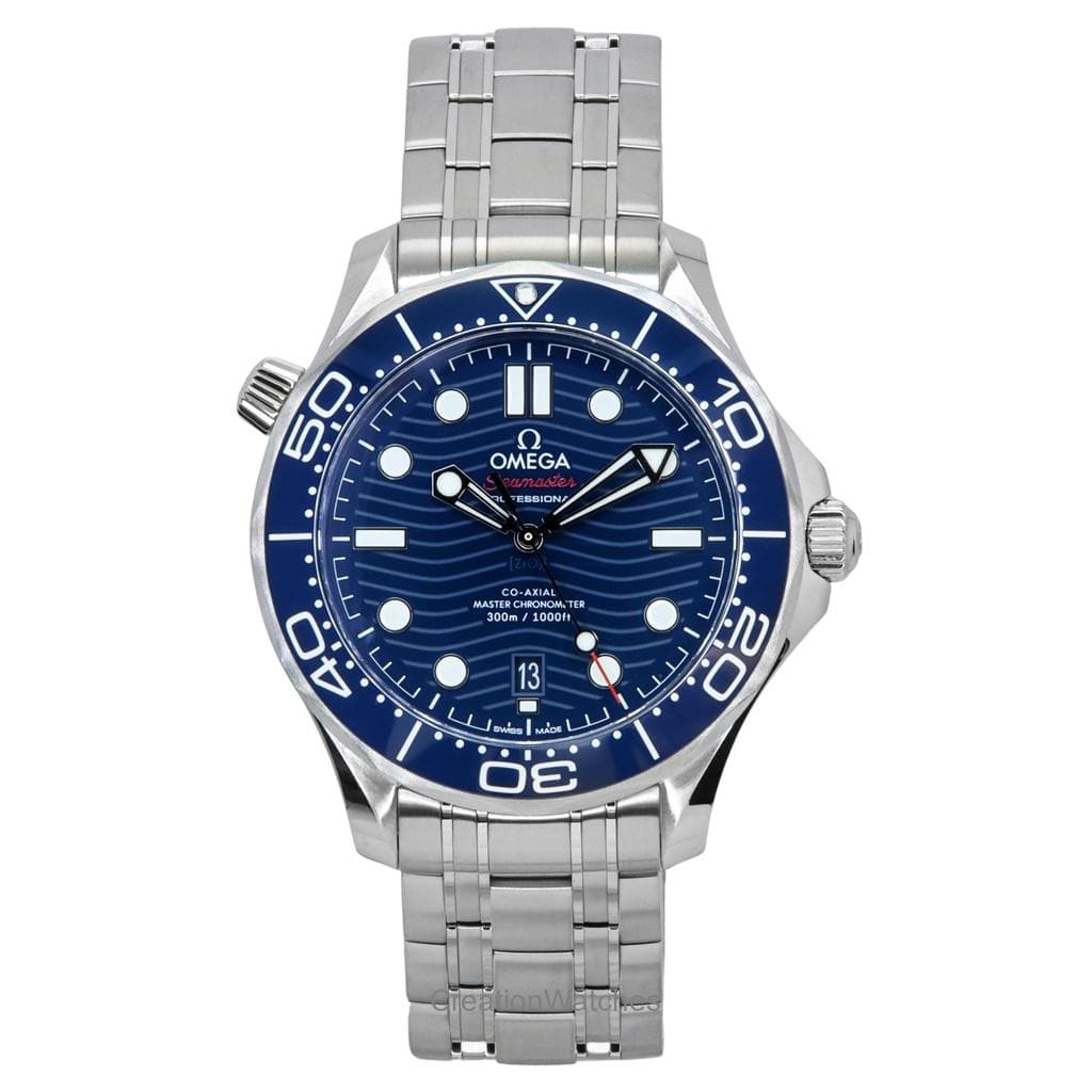 Omega Seamaster Stainless Steel Blue Dial Automatic Diver's 210.30.42.20.03.001 300M Men's Watch blue