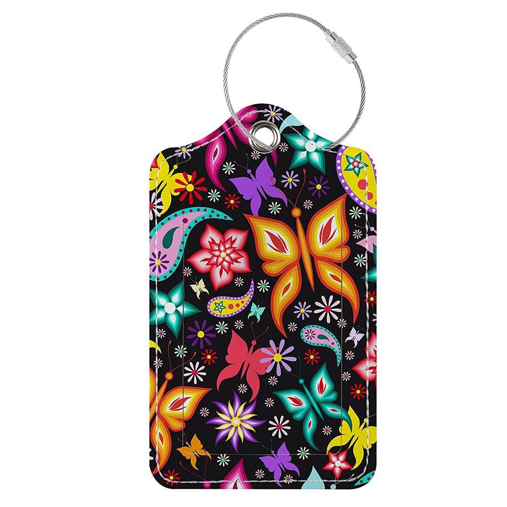 1PC Leather Luggage Tag, Luggage Identification Tag, Multi-purpose Portable Card Holder, Travel Loss Proof Identification Card Holder D