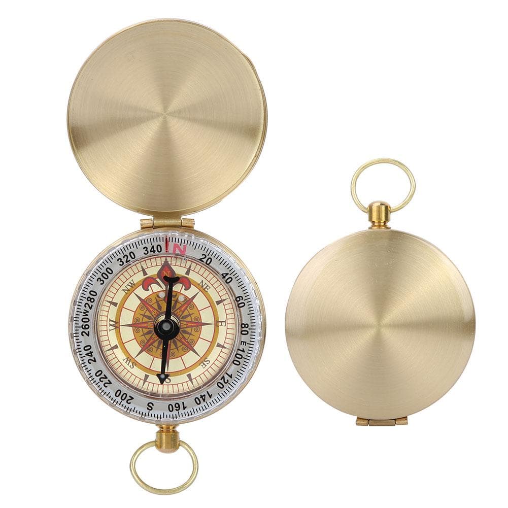 Outdoor Camping Portable Waterproof Metal Mini Pocket Luminous Compass