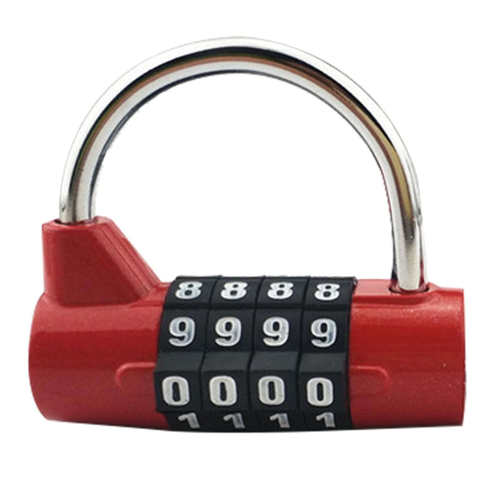 U Shaped Password Lock Gym Home Room Wardrobe Office Cabinet Prevent Theft PadlockSilver