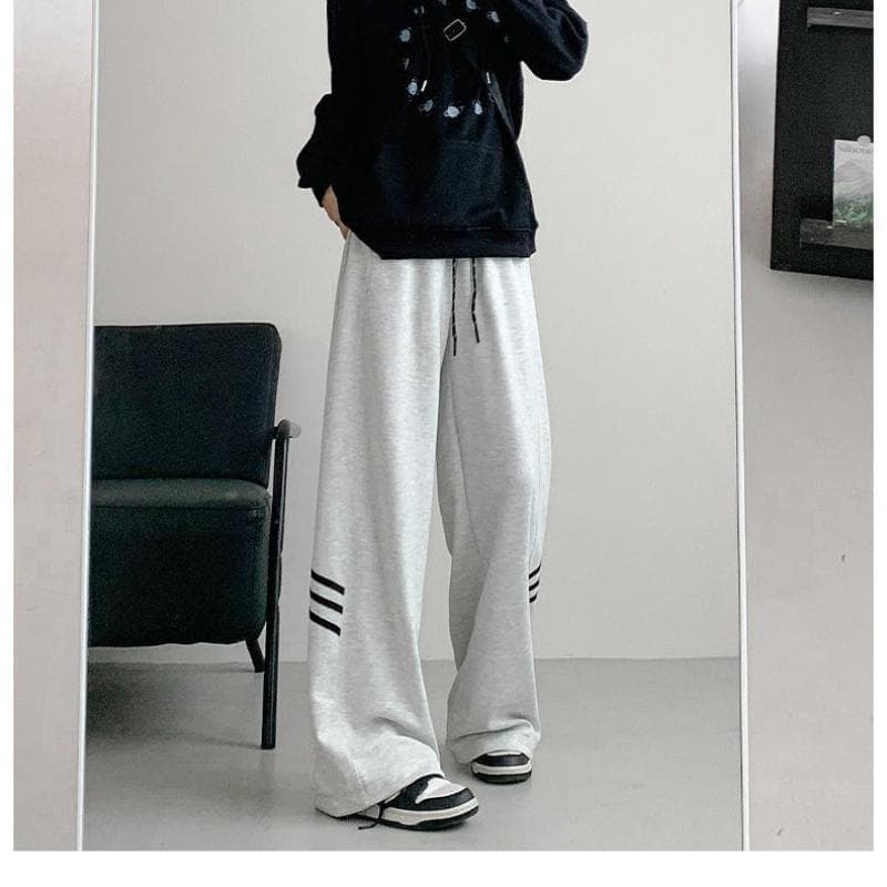 Sport Pants for Women In Spring and Autumn New High-waist Straight-leg Casual Sweatpants Loose Work Clothes Wide-leg Trousers XXL