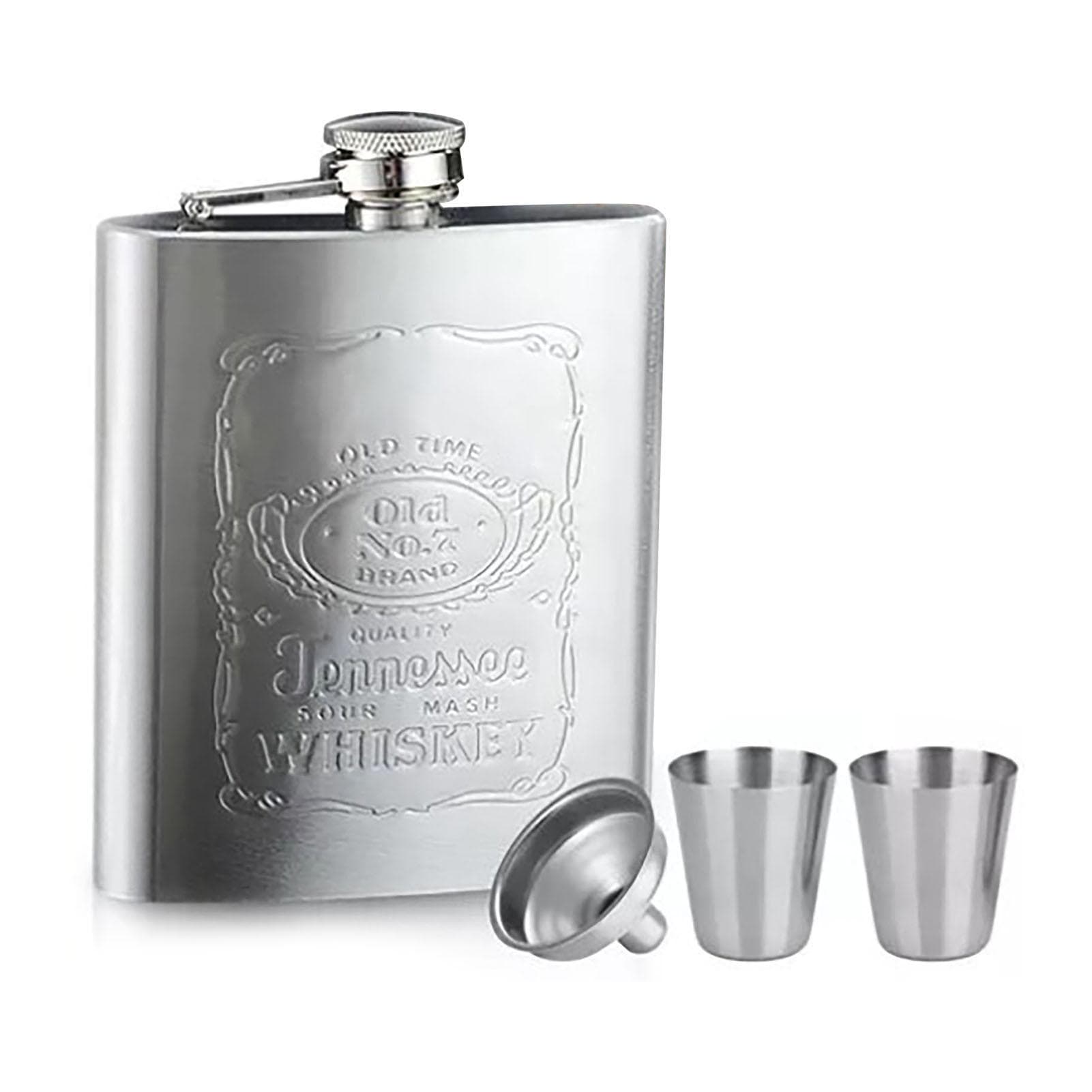 Hip Flask Portable Leak Proof Stainless Steel Whisky Hip Flask with Funnel for Hiking Climbing