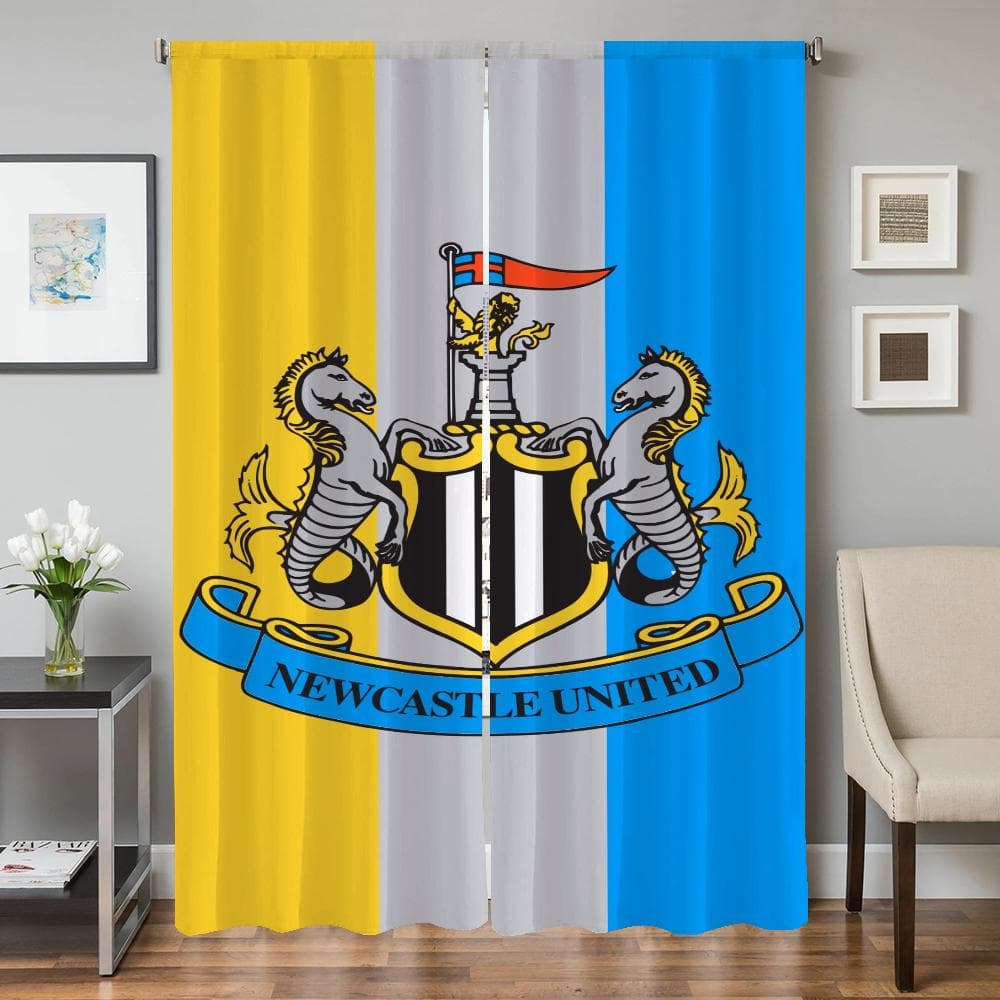 Kitchen Curtains for Living Room 2 Pieces Blackout Curtains Door Curtain N-newcastle United Fc Bedroom Decoration Partition Home W50xH70cmx2pcs-CL