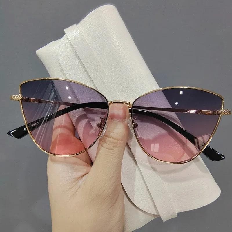 Vintage Cat Eye Sunglasses Women Luxury Designer Fashion Retro Trendy Sun Shades for Lady